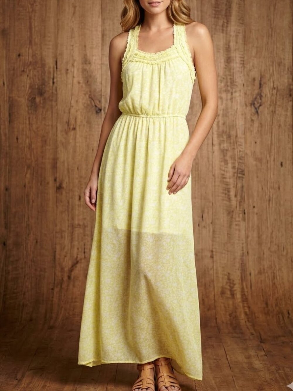 Chelsea & Violet Yellow Maxi‎ Dress Size XS